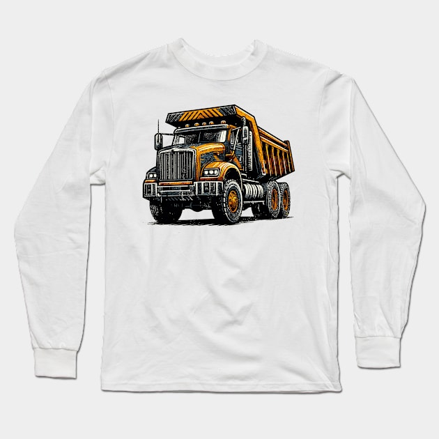 Dump truck Long Sleeve T-Shirt by Vehicles-Art